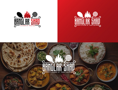 Food logo - 'Banglar Shad' app bangla logo bangladesh banglar shad brand branding cooking design food food logo food shop graphic design illustration logo logo design restaurant shop logo ui ux vector