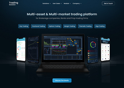Trading Solution Website Design ui