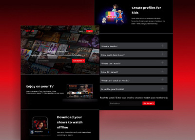 Redesigned Netflix Page behance collectui design landing page design netflix ui ui design uxui design uxui designer