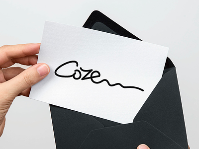 Coze Font black brand envelope logo solid color ui