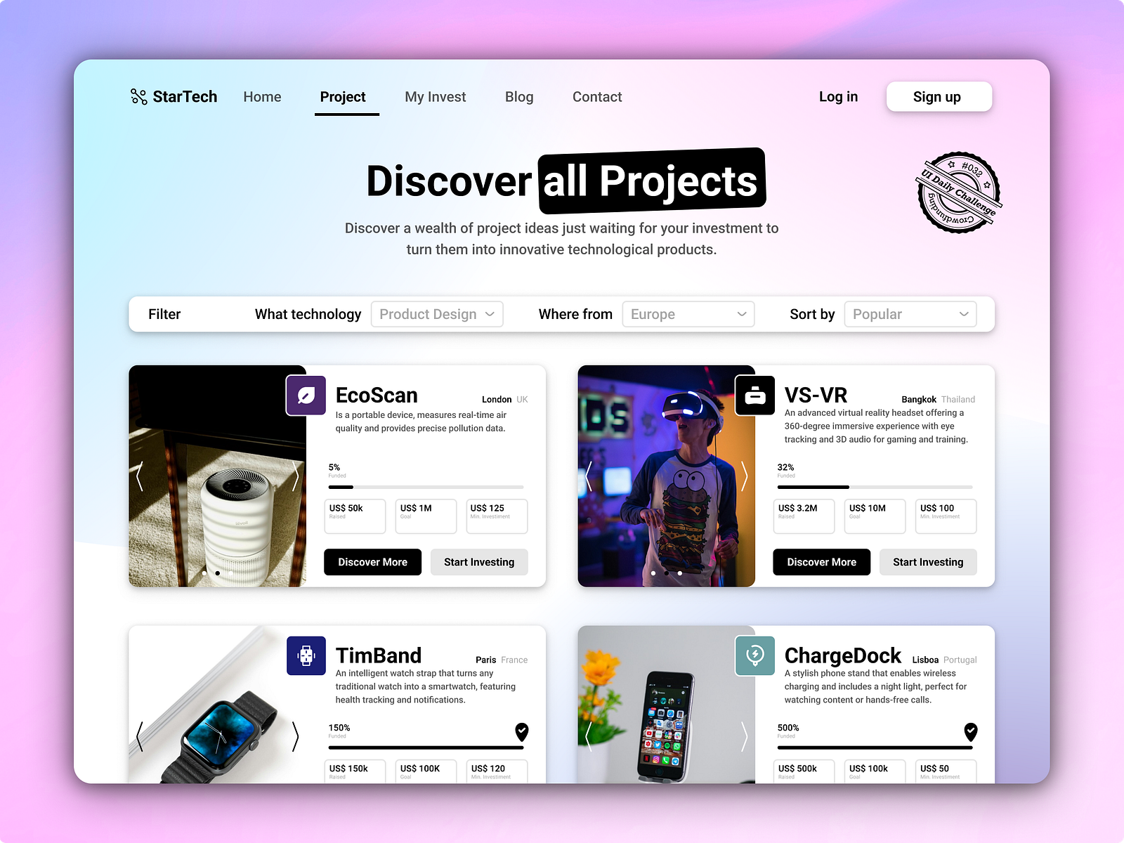 Crowdfunding - UI/UX Design by Robin Drapeau on Dribbble