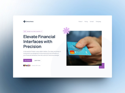 Fintech UI style / Hero section clean clean style design detachless hero hero section light light theme theme ui user interface web