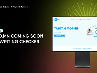 IELTS AI Writing Checker figma mongolia ielts ai landing page uiux mongolia uxui mongolia writing checker