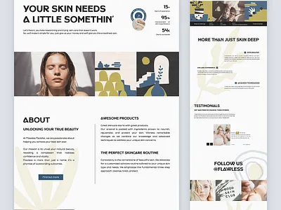 Flawless Beauty - Facialist Salon aestetic beauty beauty salon care concept facialist home page landing page layout massage minimal modern selfcare skincare ui uidesign web webdesign website