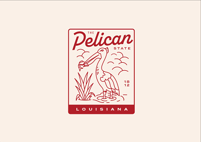 The Pelican State branding clothing brand design fish fishing geometric icon illustration line lineart logo merch merchandise minimal minimalist monoline outdoor pelican single line t shirt