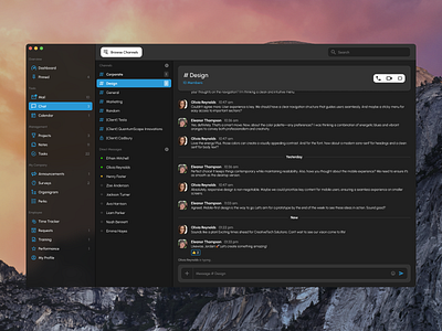 Founder Tools - Chat channel chat conversation dark emoji group mac native native app slack teams user experience user interface