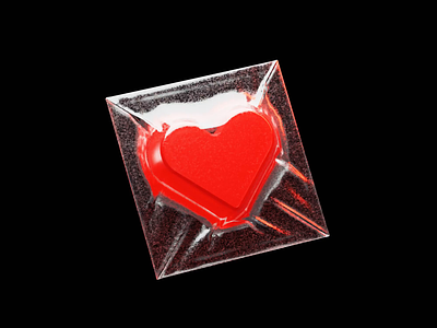 Packed Present 3d 3d animation animated animation blender blender3d heart icon illustration package packaging plastic