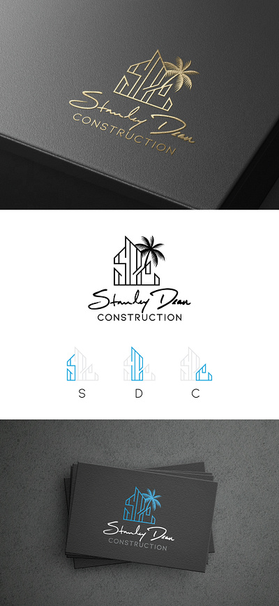 Stanley Dean Construction best bold branding classic clean creative graphic design logo minimal morden simple strong ui unique