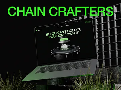 ChainCrafters - Crypto Landing Page 3d ai animation app coin crypto crypto app cryptocurrency graphic design landing page minimal motion graphics nft product design ui ux wallet web webapp webdesign