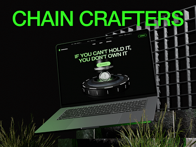ChainCrafters - Crypto Landing Page 3d ai animation app coin crypto crypto app cryptocurrency graphic design landing page minimal motion graphics nft product design ui ux wallet web webapp webdesign