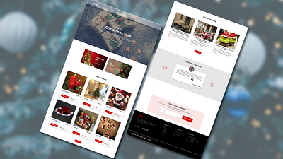 Chirstmas Landing Page Design - Website UI christmas christmas website figma figma design figma ui landing page landing page design landingpage responsivedesign ui ui ux design web ui website website design website ui design