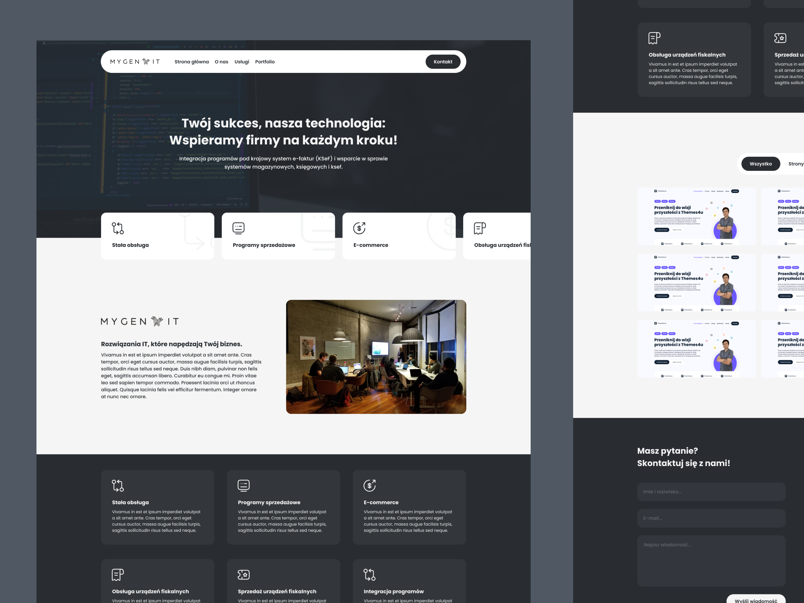MyGenIT - IT Company Portfolio design graphic design portfolio ui ux website