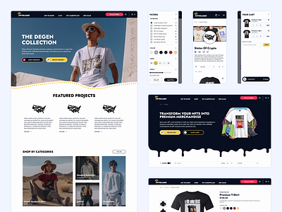 E-commerce for NFTreasure crypto design e com e commerce nft nftreasure ui ux web3