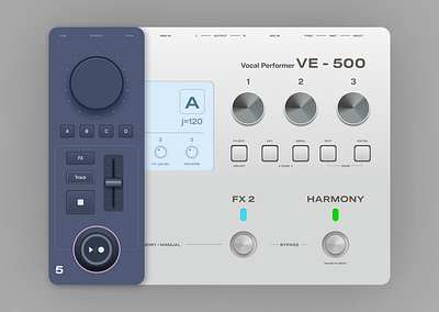 Vocal music performer concept - ui app button figma microphone music product design recorder saas singer sliders vocal