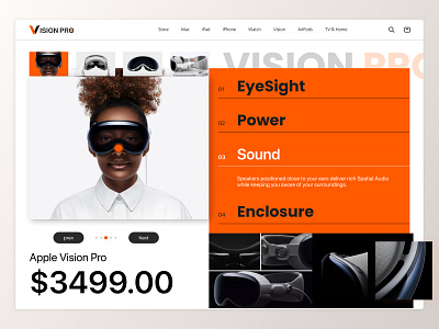 🌐✨ Unveiling 'VISION PRO' homepage UI Design branding design figma graphic design homepage ui illustration logo ui userexperience userinterface ux vision pro vr box website homepage