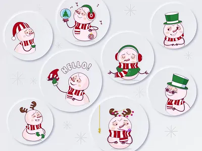 Winter's arrival animation art branding character clean creative cute design flat graphic design holiday illustration minimal motion motion graphics snow snowman ui ux winter
