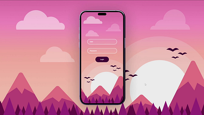 Sign in day and night animation app figma illustration mobile motion graphics sign in ui ux