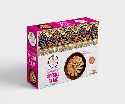 Gajak Box Design box branding box design gajak box design gazak box mockup sweet box sweet box design