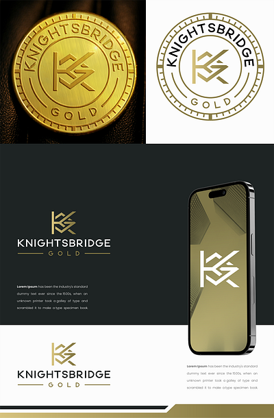 Logo for the new KNIGHT SBRIDGE coin 3d branding graphic design logo