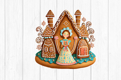 Christmas Gingerbread House Watercolor watercolor gingerbread man png