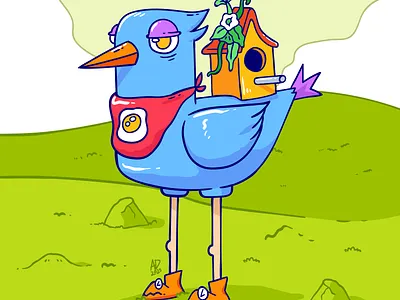 The Hunter art artist artwork bird character character design design digital art digital artwork digital painting hunter illustration illustration daily illustrator original character vector visual visual artist visual design