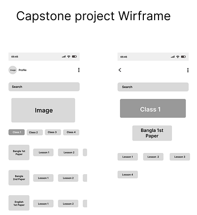 Capstone Project Wireframe capstone design project ui wireframe