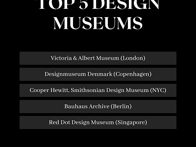 Top 5 Art & Design Museums | Zach Vinci art art design design design museums designer zach vinci zach vinci design