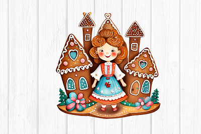 Christmas Gingerbread House Watercolor holiday craft motion graphics watercolor christmas