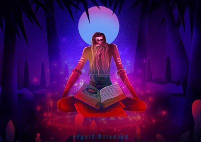 Sadhu character akori google art google design google illustration illustration sadhu sandhu character design trending illustration