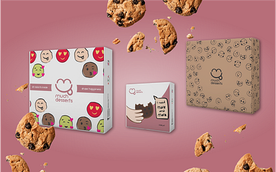 Much Desserts Packaging Design branding cookies packaging graphic design logo packaging packaging design