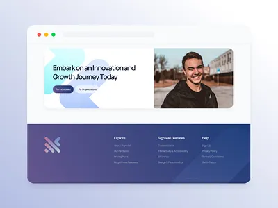 SignMail - Footer Section branding design dribbbledesign graphic design logo odusstudio ui ux
