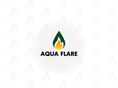 "Aqua Flare " logo design for a software company aqua logo branding design fire logo flame logo graphic design logo logo design logos software logo water drop logo