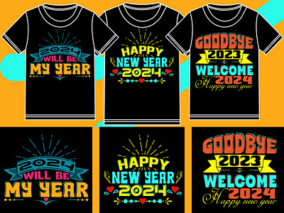 Happy New Year 2024 T-Shirt Design 2024 2024 shirt 2024 t shirt appreal design fasion graphic design happy happy t shirt new new t shirt new year new year shirt new year t shirt shirt design t shirt t shirt design
