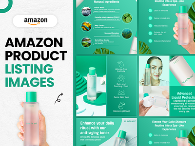 Amazon Listing Images - Anti-aging Toner amazon amazonproduct amazonproductimage branding design graphic design graphicdesign listingimages photoshop productimagedesign