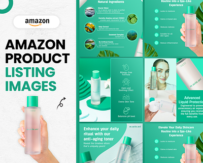 Amazon Listing Images - Anti-aging Toner amazon amazonproduct amazonproductimage branding design graphic design graphicdesign listingimages photoshop productimagedesign