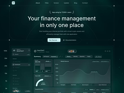 Mint - Finance Dashboard animated animation app background crypto dashboard finance gradient green illustration inspiration lights minimalistic mint motion navbar smooth stroke ui ux