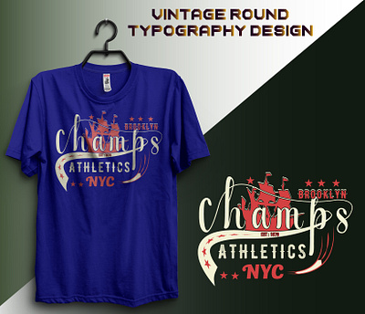 Vintage Round Typography Design vintage t shirt