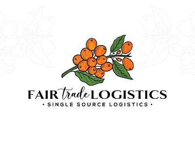 Fair Trade Logistics graphic design hand drawn illustration logo design modern vector