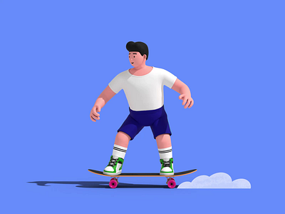 Skate 3d animation blender 3d character design motion graphics skate skateboard
