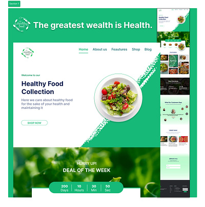 Healthy Food Website Home page (Variation) design food healthy healthy food ui ux website