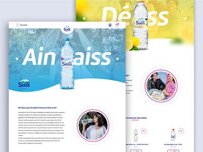 Product Landing Page - Ain Saiss branding clean design e commerce ecommerce landing landing page landingpage minimal product product page ui ux water web