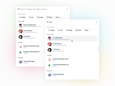 Search Modal Exploration ✨ component design dialog dropdown filter image integration minimal modal product product design saas search search bar search results smart search ui uiux user ux