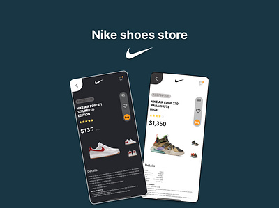 Nike Shoes Store branding design shoes sports store ui ux website