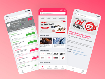 Coupon Code App Ui Design by Moinur Rahman Naeem on Dribbble