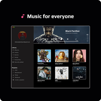 Music Website Home page (Variation) graphic design listening muisc ui ux uz website