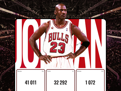 Michael Jordan - Website Design basketball bulls design jordan layout michael nba red swiss ui vybornov web web design выборнов
