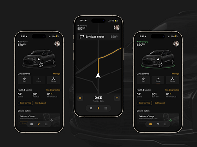 Chevrolet EV Car App app app design car dailyui dark design electric figma flat minimal mobile product design simple ui ux