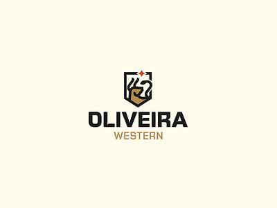 Oliveira Western brand branding bull graphic design logo logo design road texas western