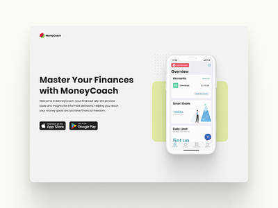 MoneyCoach: App Landing Page Concept app landing page app landing page design company landing page design company website design finance homepage design finance landing page homepage deisgn idea homepage design homepage design conecpt homepage ui landing page landing page concept landing page design landing page design concept landing page design idea landing page figma landing page idea landing page ui landing page uiux