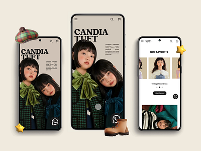Candiatuft - Fashion Mobile Website animation branding fashion ui landing page mobile website motion graphics ui ui design ui designer website mobile